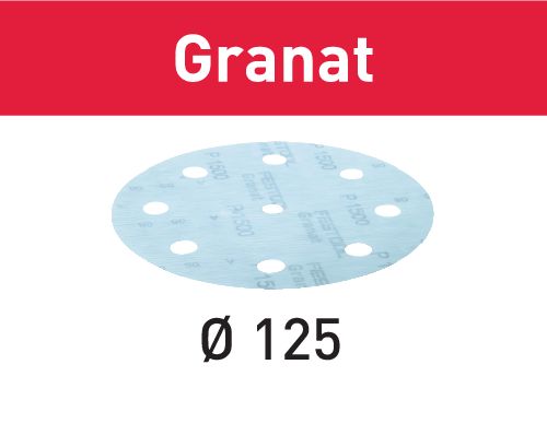 Krążki ścierne STF D125/8 P1000 GR/50 Granat